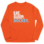 Hockey Long Sleeve Performance Tee - Eat. Sleep. Hockey.