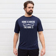 Hockey Short Sleeve Performance Tee - Home Is Where The Rink Is