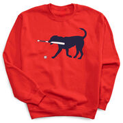 Baseball Crewneck Sweatshirt - Navy Baseball Dog