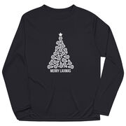 Lacrosse Long Sleeve Performance Tee - Merry Laxmas Tree