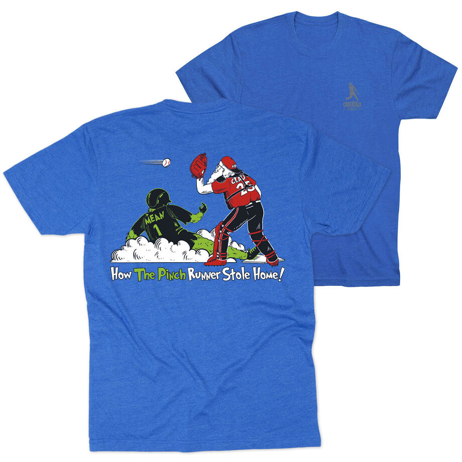 Baseball Short Sleeve T-Shirt - How The Pinch Stole Home (Back Design)