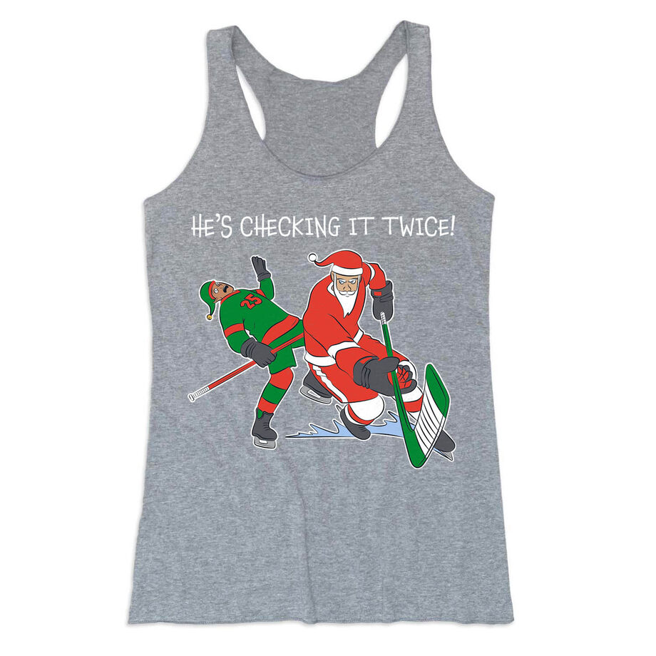 Hockey Women's Everyday Tank Top - He's Checking It Twice