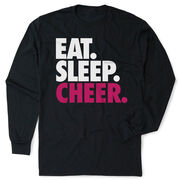 Cheerleading Tshirt Long Sleeve - Eat. Sleep. Cheer