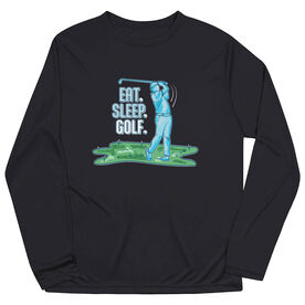 Golf Long Sleeve Performance Tee - Eat. Sleep. Golf