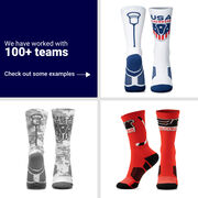 Custom Hockey Woven Mid-Calf Socks - Logo