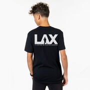 Guys Lacrosse Short Sleeve T-Shirt - I'd Rather Lax (Back Design)