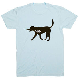 Guys Lacrosse Short Sleeve T-Shirt - Max The Lax Dog