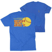 Softball Short Sleeve T-Shirt - Nothing Soft About It (Back Design)
