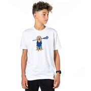 Guys Lacrosse Short Sleeve T-Shirt - Laxer the Lacrosse Dog
