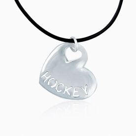 Sport Heart - HOCKEY Silver Necklace