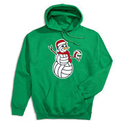 Volleyball Hooded Sweatshirt - Serving Holiday Cheer