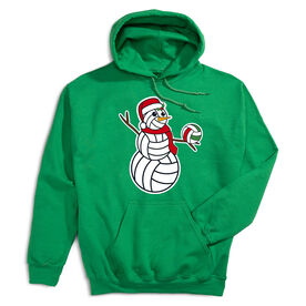 Volleyball Hooded Sweatshirt - Serving Holiday Cheer