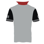 Custom Team Short Sleeve Polo Shirt - Guys Lacrosse Pattern Color Block