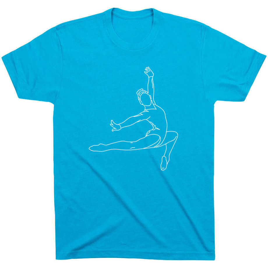 Gymnastics Short Sleeve T-Shirt - Gymnast Sketch