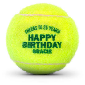 Personalized Tennis Ball - Happy Birthday