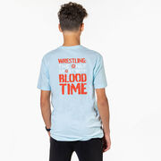 Wrestling Short Sleeve T-Shirt - Blood Time (Back Design)