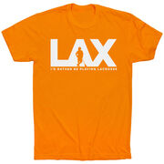 Guys Lacrosse Short Sleeve T-Shirt - I'd Rather Lax