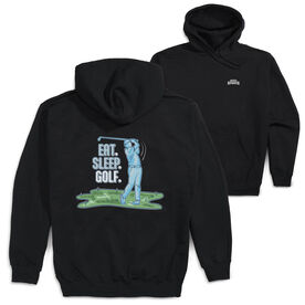 Golf Hooded Sweatshirt - Eat. Sleep. Golf (Back Design)