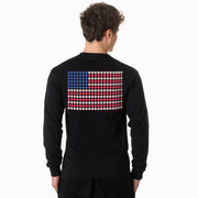Baseball Tshirt Long Sleeve - Patriotic Baseball  (Back Design)