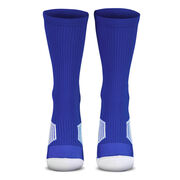 Team Number Woven Mid-Calf Socks - Blue