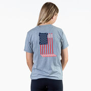 Hockey Short Sleeve T-Shirt - American Flag (Back Design)