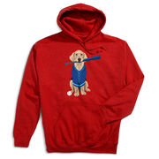 Baseball Hooded Sweatshirt - Dinger the Baseball Dog