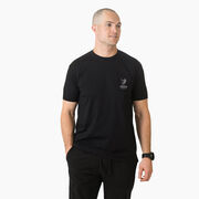 Guys Lacrosse Short Sleeve T-Shirt - Lacrosse Dad Sticks (Back Design)