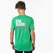 Wrestling Short Sleeve T-Shirt - Eat Sleep Wrestle (Stack) (Back Design)