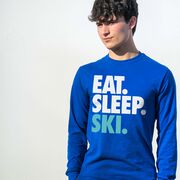 Skiing & Snowboarding Tshirt Long Sleeve - Eat. Sleep. Ski