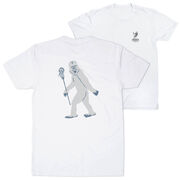 Guys Lacrosse Short Sleeve T-Shirt - Yeti (Walking) (Back Design)