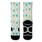 Pickleball Graphic Flex Mid-Calf Socks - Cross Court