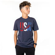 Soccer T-Shirt Short Sleeve - USA Patriotic