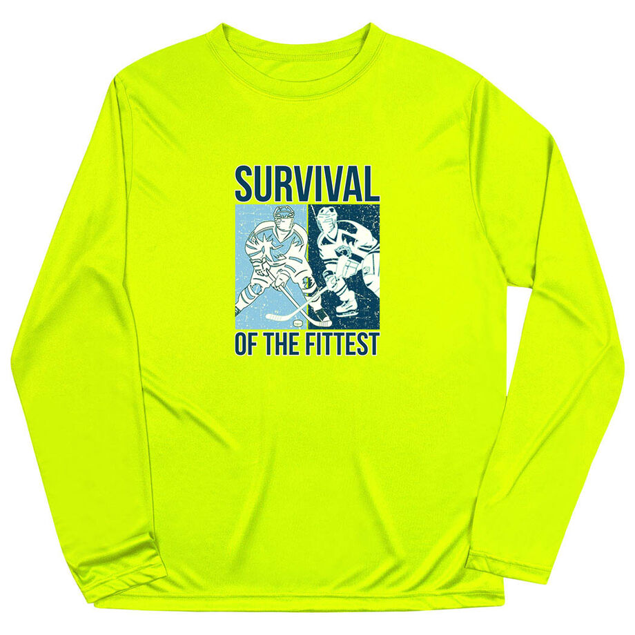 Hockey Long Sleeve Performance Tee - Survival of the Fittest