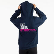 Gymnastics Hooded Sweatshirt - Eat. Sleep. Gymnastics. (Back Design)