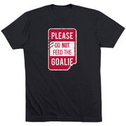 Short Sleeve T-Shirt - Dont Feed The Goalie [Adult X-Small/Black] - SS