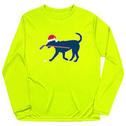 Hockey Long Sleeve Performance Tee - Christmas Dog