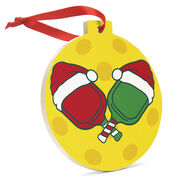 Pickleball Ceramic Ornament - HoHoHo
