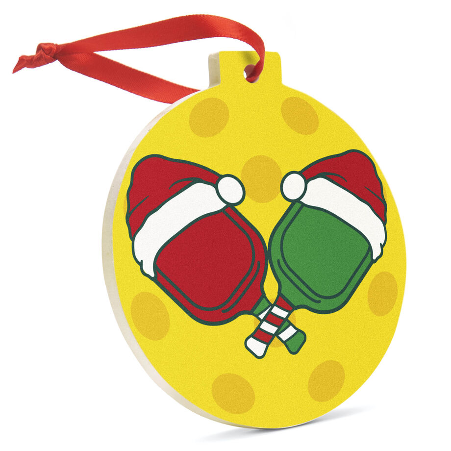 Pickleball Ceramic Ornament - HoHoHo