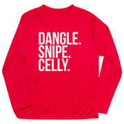 Hockey Long Sleeve Performance Tee - Dangle Snipe Celly Words