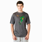 Guys Lacrosse Short Sleeve Performance Tee - Lacrosse Leprechaun