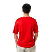 Skiing Short Sleeve Performance Tee - Freestyle Santa