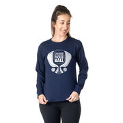 Pickleball Tshirt Long Sleeve - I'd Rather Be Playing Pickleball