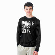 Hockey Long Sleeve Performance Tee - Dangle Snipe Celly Words