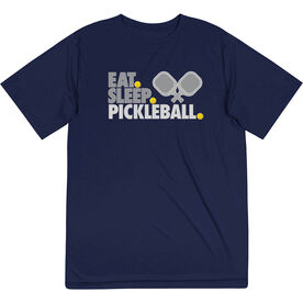 Pickleball Short Sleeve Performance Tee - Eat. Sleep. Pickleball