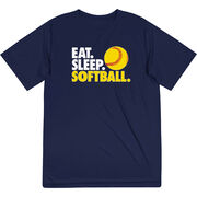 Softball Short Sleeve Performance Tee - Eat. Sleep. Softball.