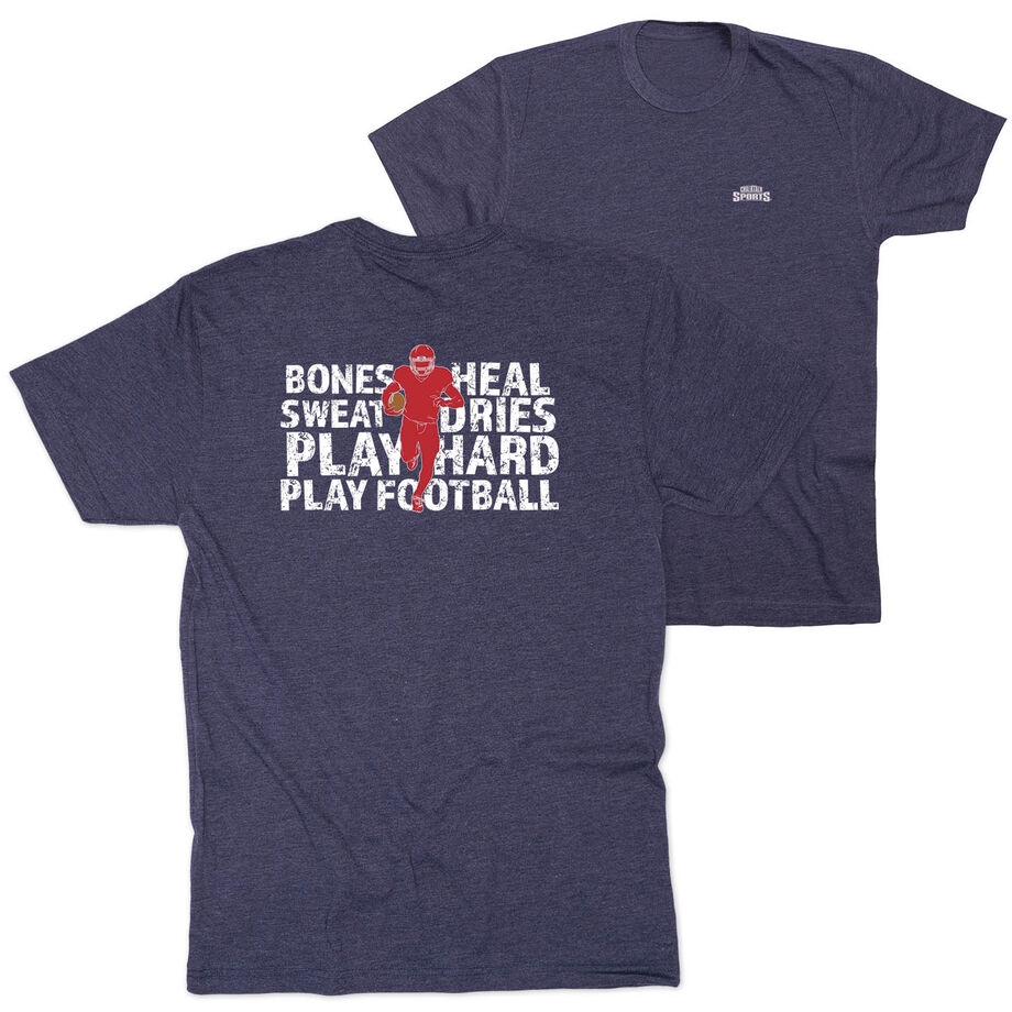 Football Short Sleeve T-Shirt - Bones Saying (Back Design)