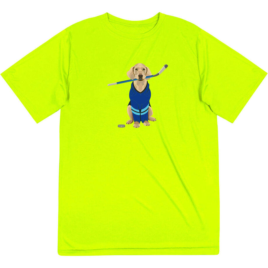 Hockey Short Sleeve Performance Tee - Puck The Hockey Dog