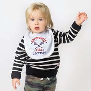 Lacrosse Baby Bib - Apparently, I Like Lacrosse