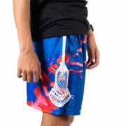 Lacrosse Beckett&trade; Shorts - Spiral Tie-Dye Red