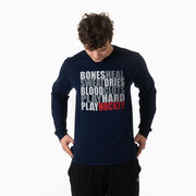 Hockey Tshirt Long Sleeve - Bones Saying